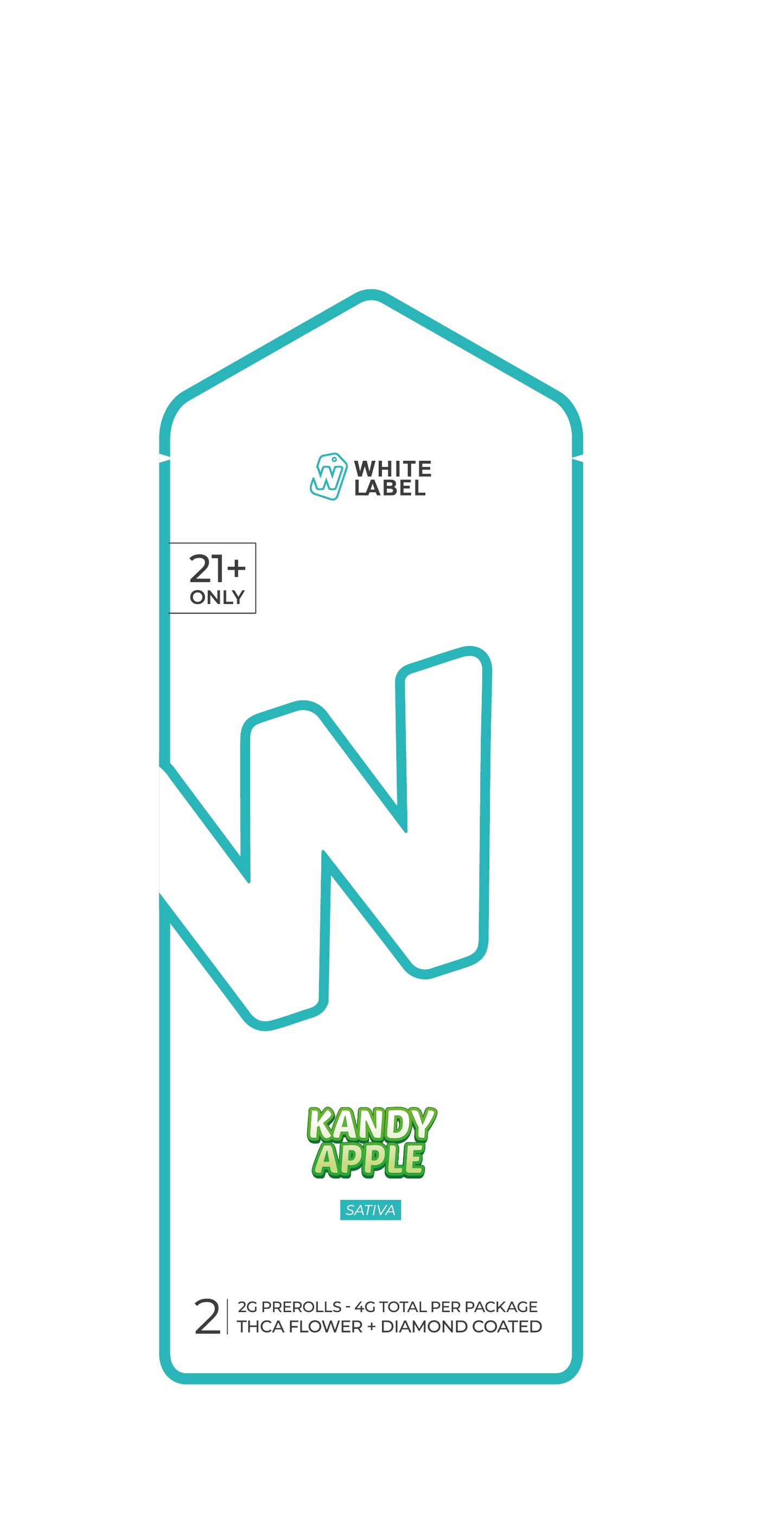 WHITE LABEL 2-X-2 GRAM PRE-ROLLZ (KANDY APPLE) Sativa