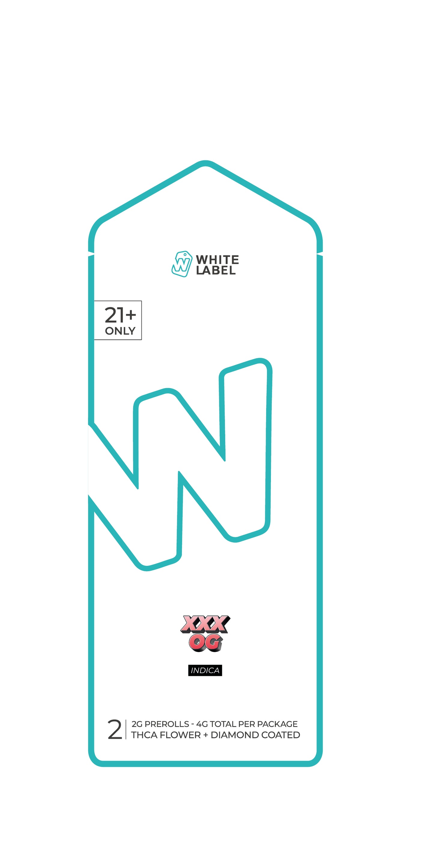 WHITE LABEL 2-X-2 GRAM PRE-ROLLZ ( XXX OG) Indica